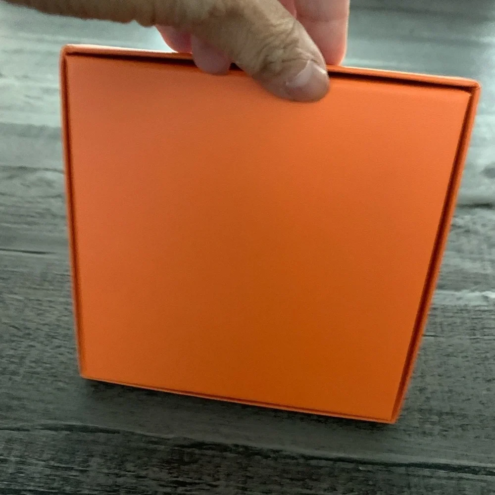 Hermès Orange Box, 5”x5”x1” jewelry box
